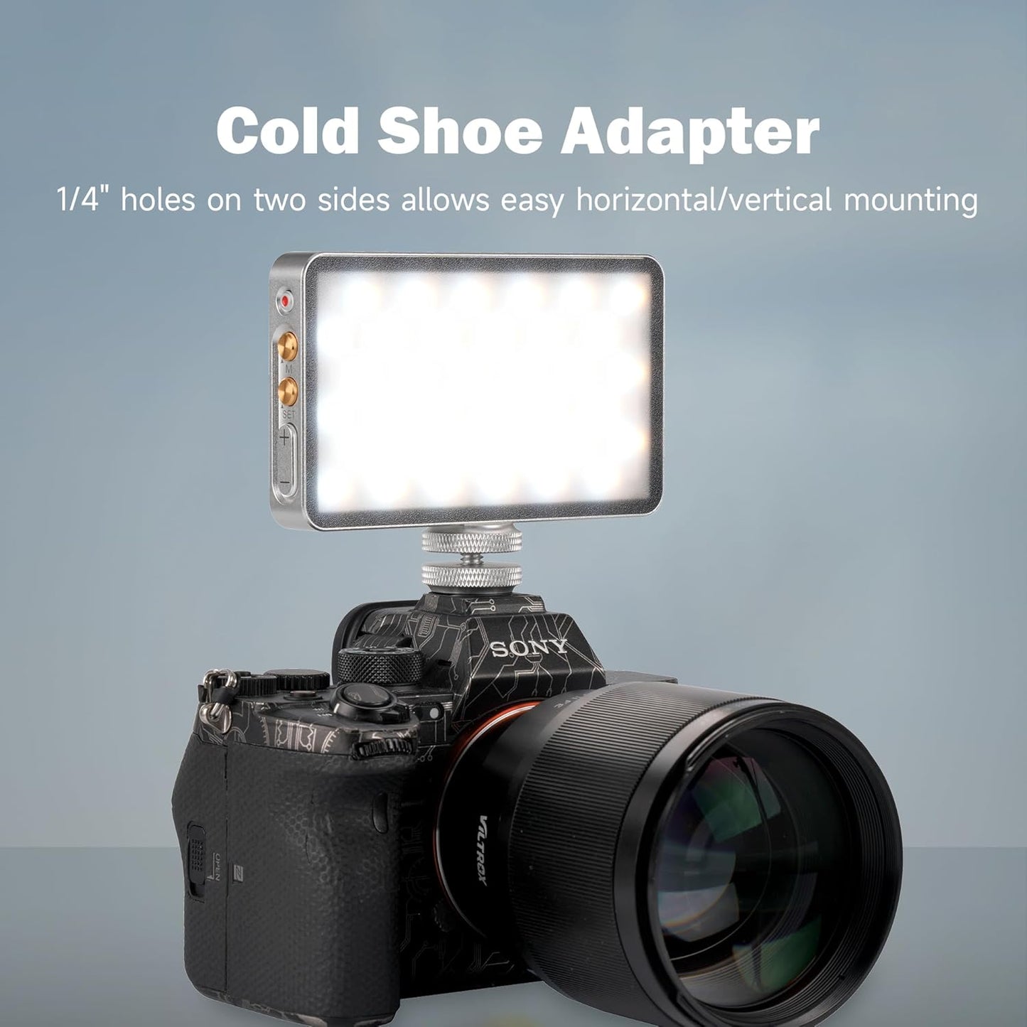 VILTROX 6000mAh On Camera LED Light, APP Control RGB Video Light, All Metal RGB Portable LED Photography Lighting, Led Camera Light Panel for Video Recording (Retro 08X)
