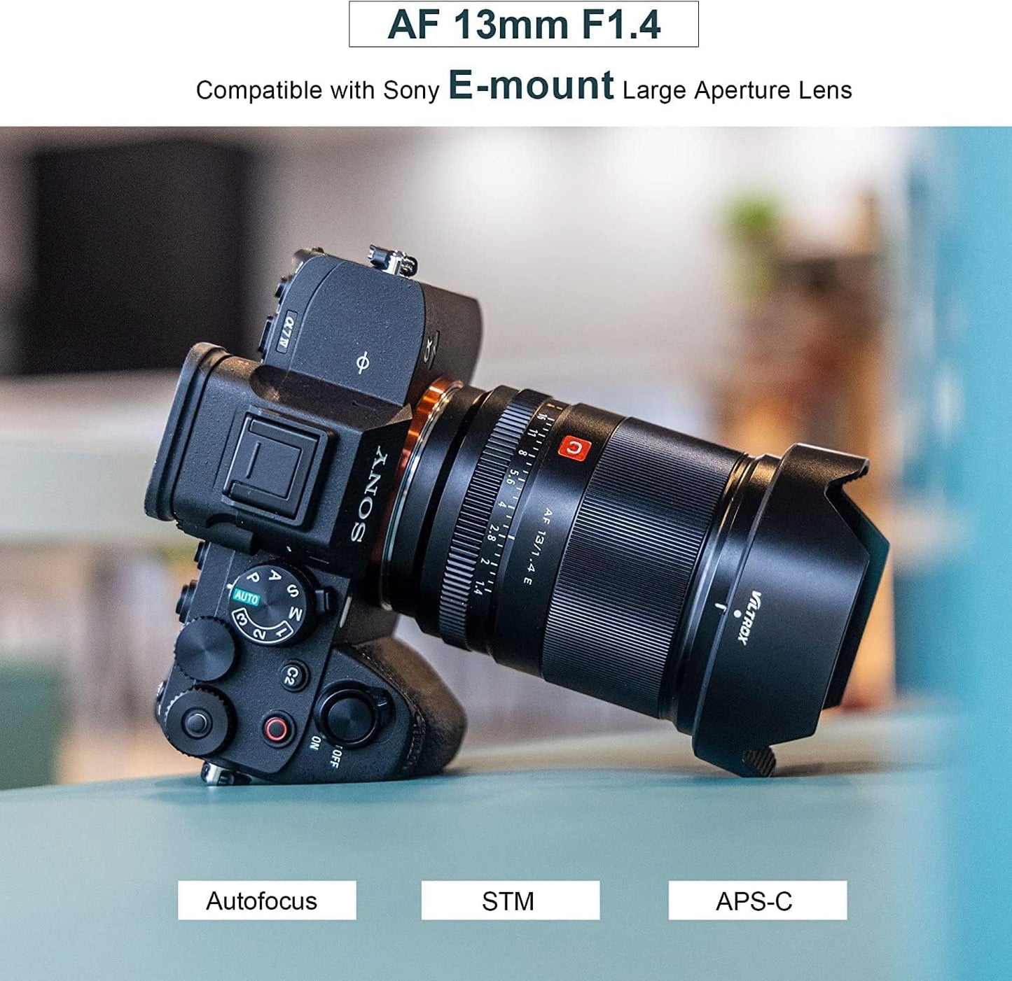 E-Mount AF 13mm F1.4 Wide-angle Prime Lens Large Aperture Portrait Lens Compatible with APS-C format Cameras Sony a7II, a7III, a7C, a7RII, a7RIII, a7SII, a7SIII, a9, FX30, a6000/6100/6300/6400/6600