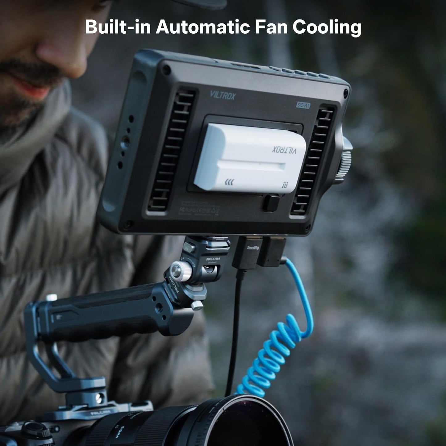 VILTROX DC-A1 2800nit Video Field Monitor, 7 Inch Touchscreen 60Hz 4K Camera External Monitor with Cooling Fans, 1920x1080 DSLR Monitor 4K HDMI in/Out, 170° Wide Angle