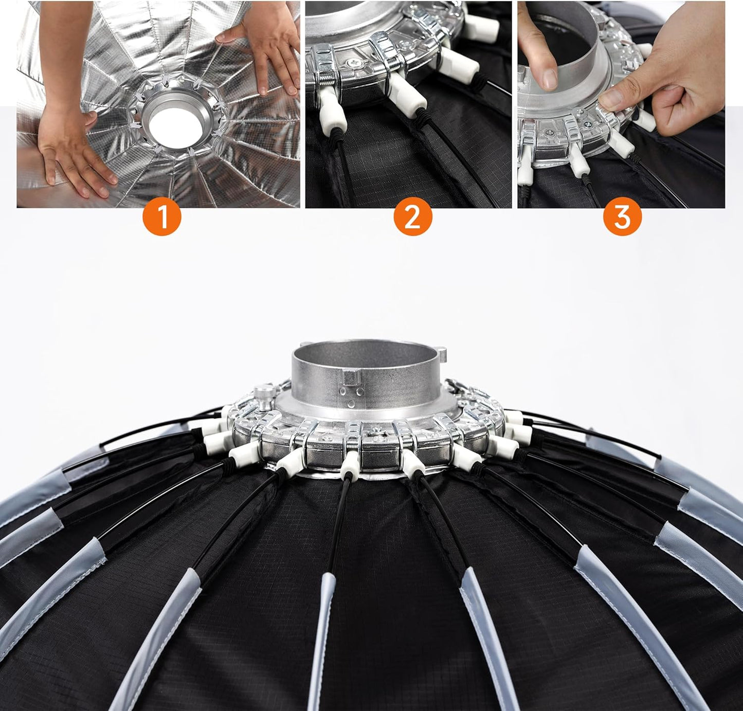 VILTROX 47.2 inch Bowens Mount Softbox,120cm Octagon SoftBoxes with Honeycomb Grid, Quick Release Bowen Mount Softbox Light Modifier Light Diffuser for Bowen Mount Monolight LED Video Lights