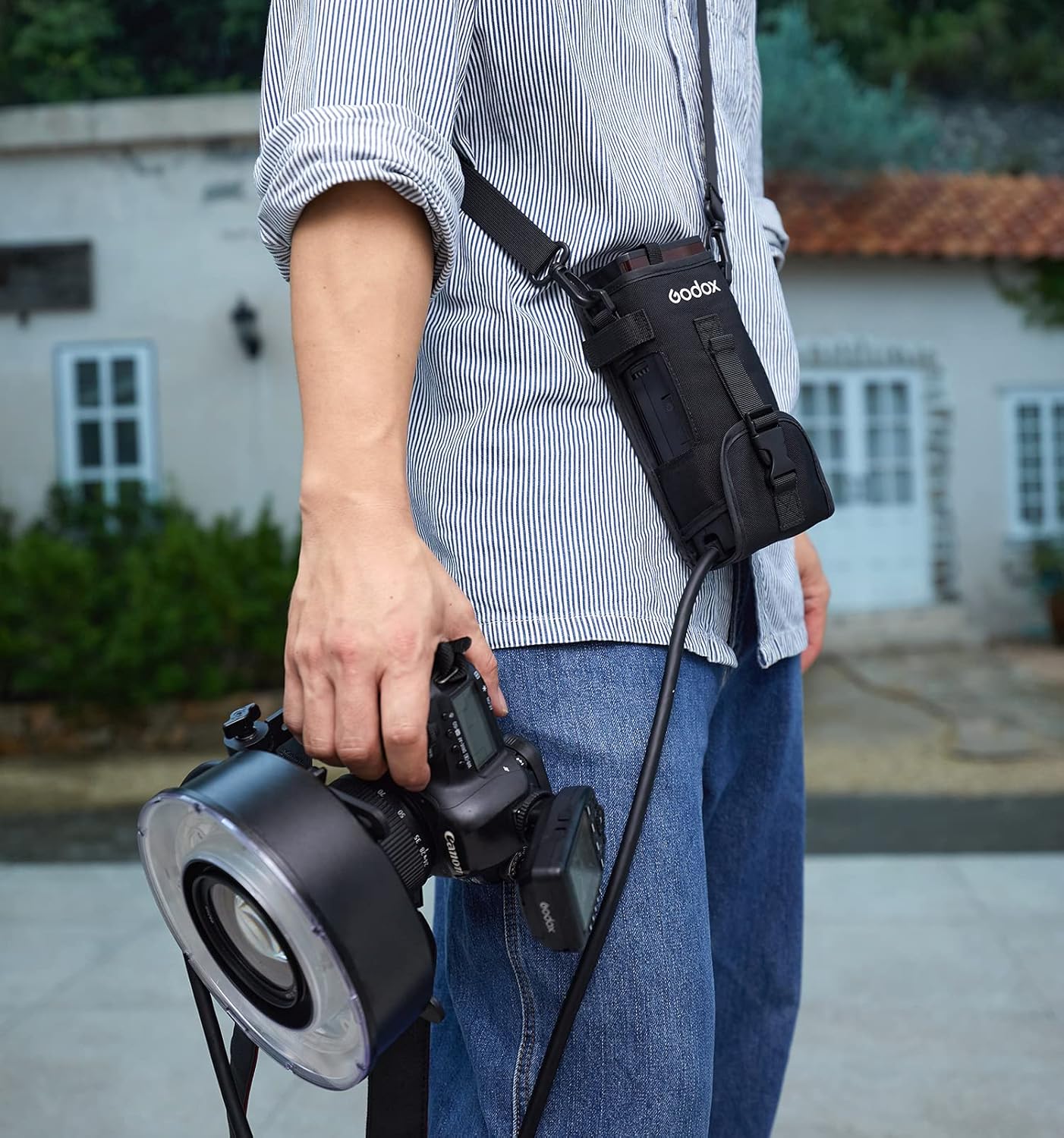 GODOX CB-57 CB57 Cross Body Mini Bag AD200Pro AD200 AD200 Pro II Pocket Flash, Practical and Portable Flash Case