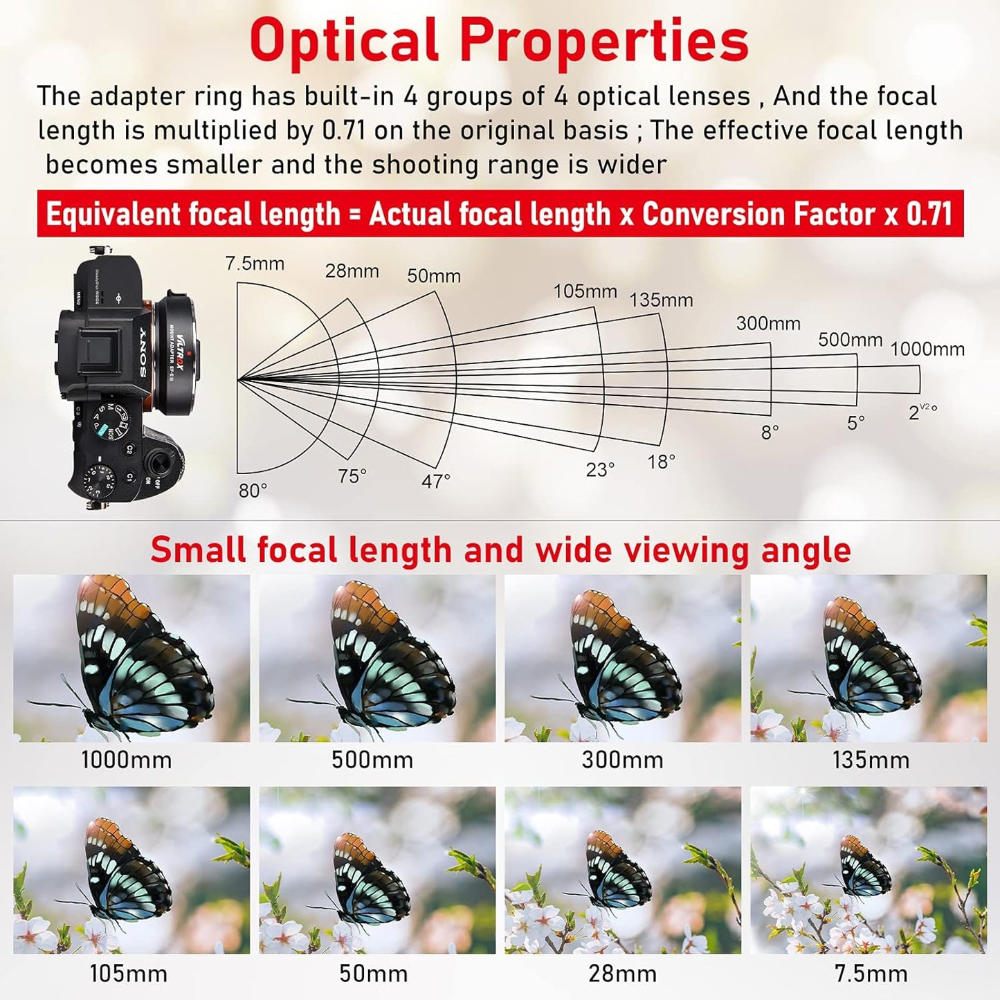 VILTROX EF-E II 0.71x Auto Focus Reducer Speed Booster Adapter for Canon EF to Sony E-Mount Camera a9 a7r iii a7r ii a7iii a7s a6500 a6300