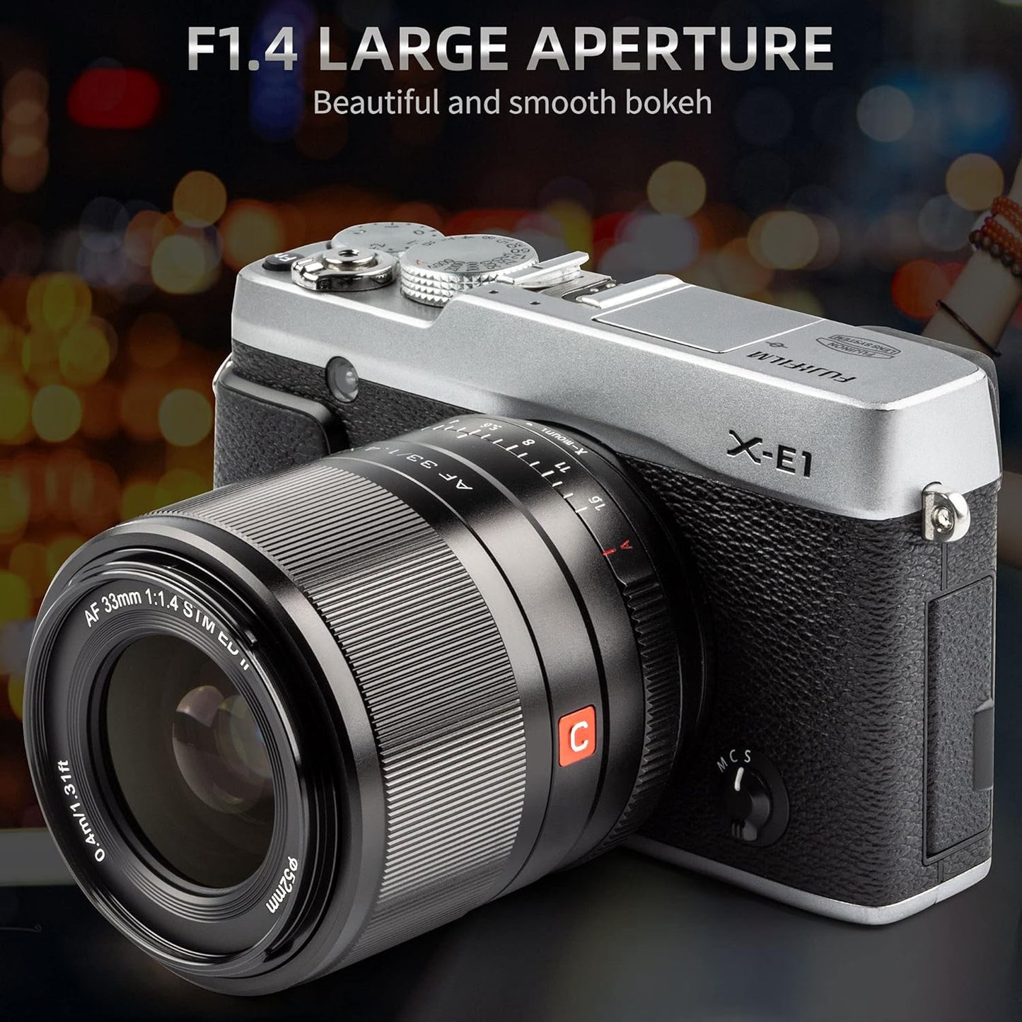 VILTROX 33mm F1.4 fujifilm X Mount f/1.4 XF AF Auto Focus Lens for Fujifilm Fuji X-Mount Camera X-T3 X-T2 X-H1 X20 X-T30 X-T20
