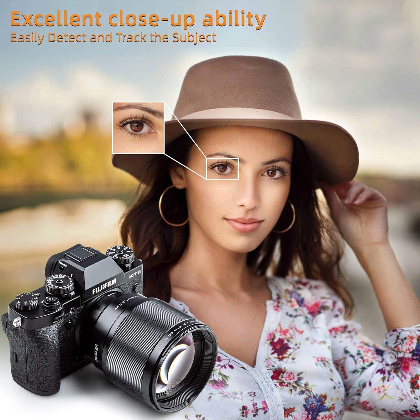 VILTROX 85mm f1.8 Mark II for Fuji x Mount 85mm ii Lens AF Auto Lens Portrait Fixed Focus Lens for Fujifilm Fuji X Mount Camera X-T3 X-T2 X-T30 X-T20 X-T10 X-T100 X-PRO2