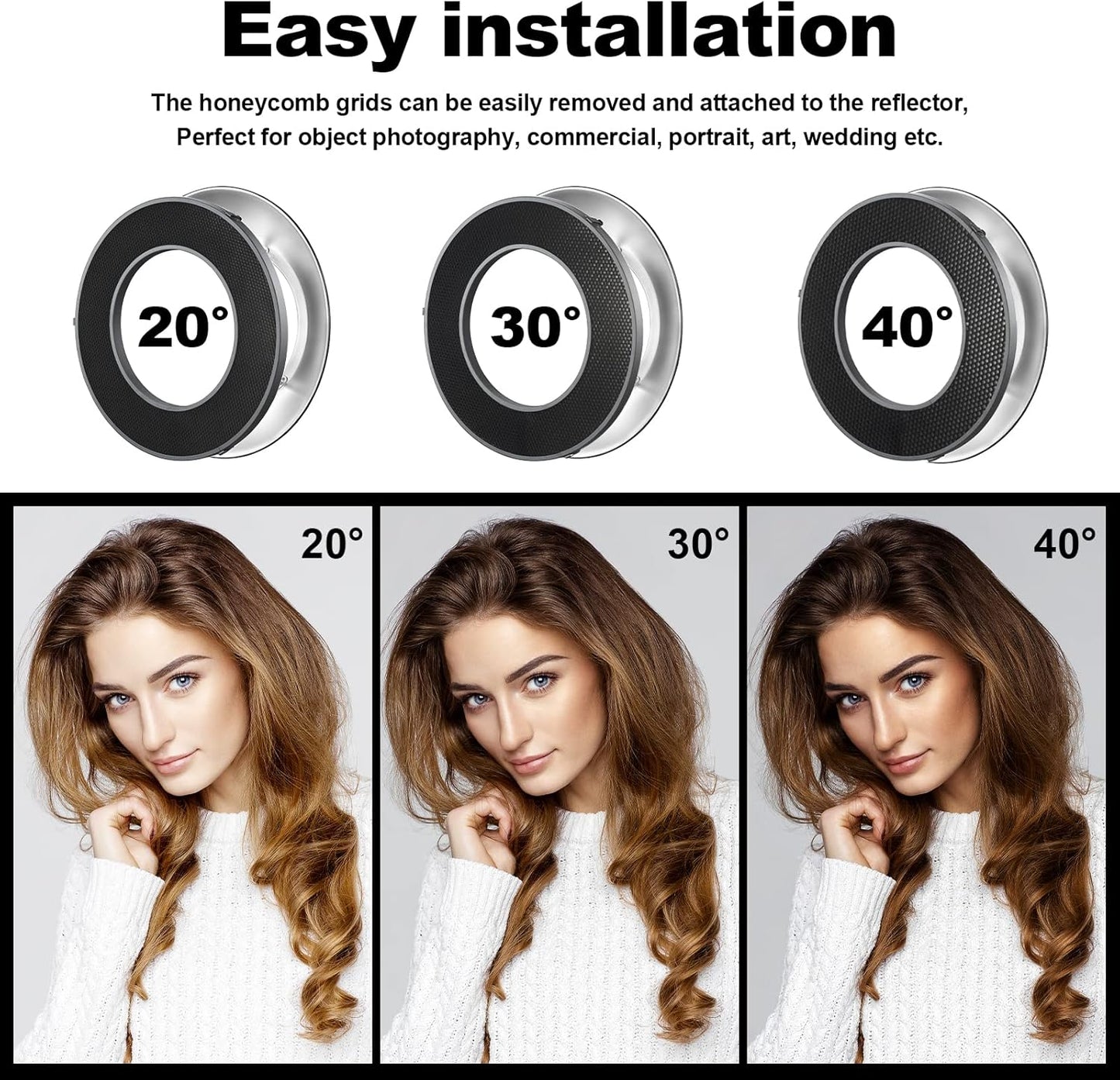 Godox R200-RHC30 Photography Honeycomb Grid for Godox RFT-25S Reflector Beauty Dish