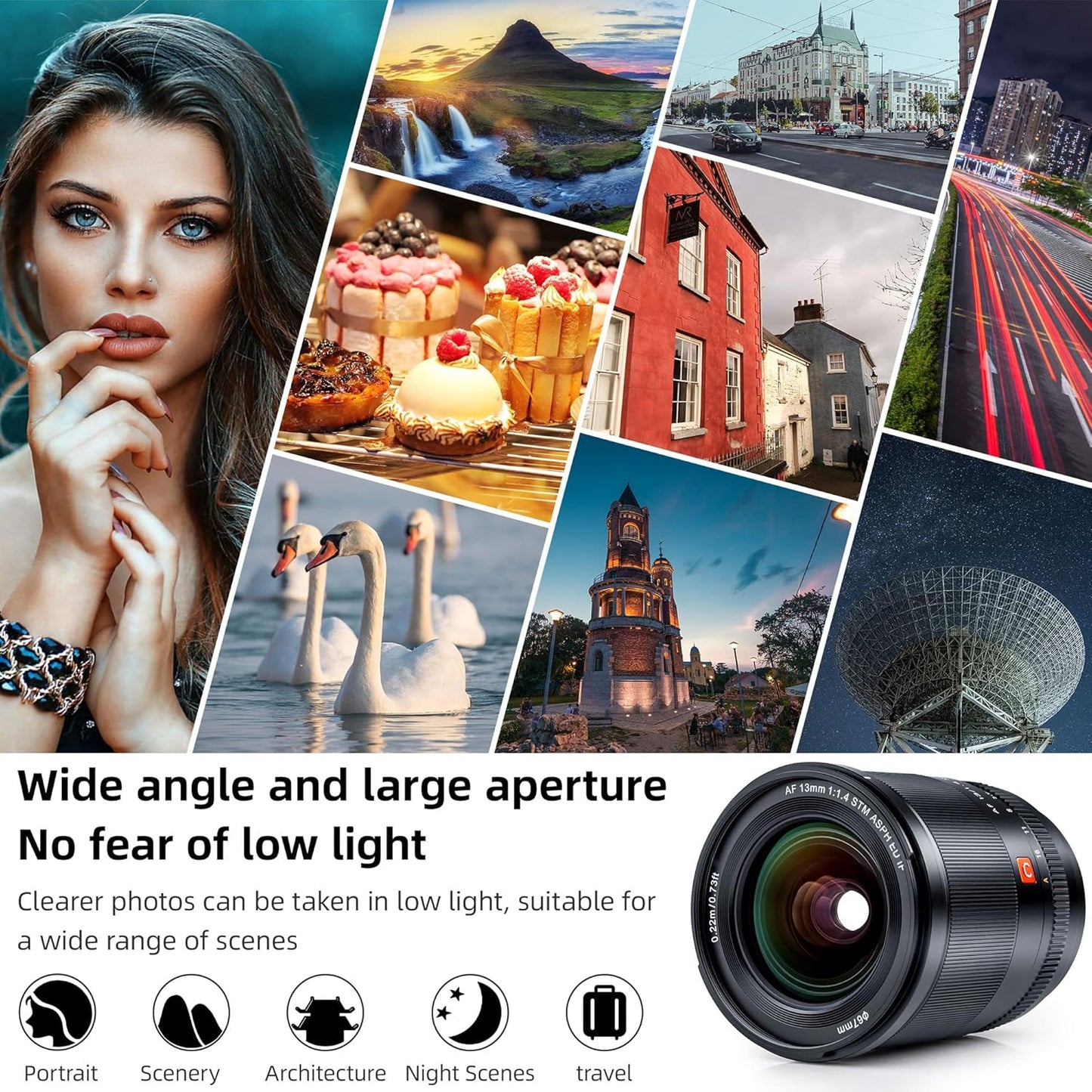 VILTROX AF 13mm F1.4 XF Lens for Fuji-X Mount, Large Aperture F/1.4 APS-C Prime Lens for Fujifilm Camera X-A5 X-A7 X-E1 X-E2S X-H1 X-M1 X-PRO2 X-PRO3 X-T1 X-T10 X-T30II X-T100 X-S10 X-H2S X-T5