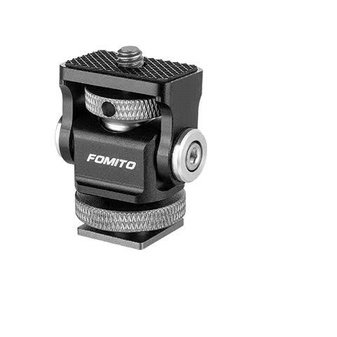 Fomito - Z1 Mini Ball Head - Tripod Head with Lock and Hot Shoe Adapter,can Swiveled 360° and Tilted 180° with 1/4 inch Screw for LED Light,Monitor,Camcorders,Cell Phone,Flash Bracket,DSLR Cameras - F0001/F0002/F0003