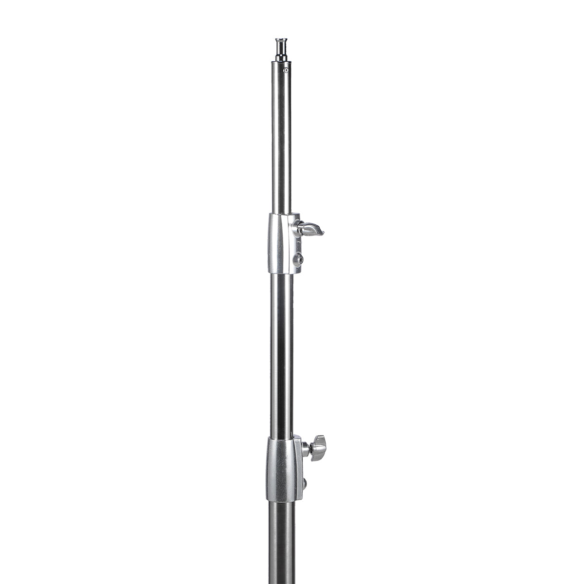 NiceFoto 102"/260cm Silver Light Stand LS-280S Stainless Steel 3 Section Heavy Duty Built-in Spring