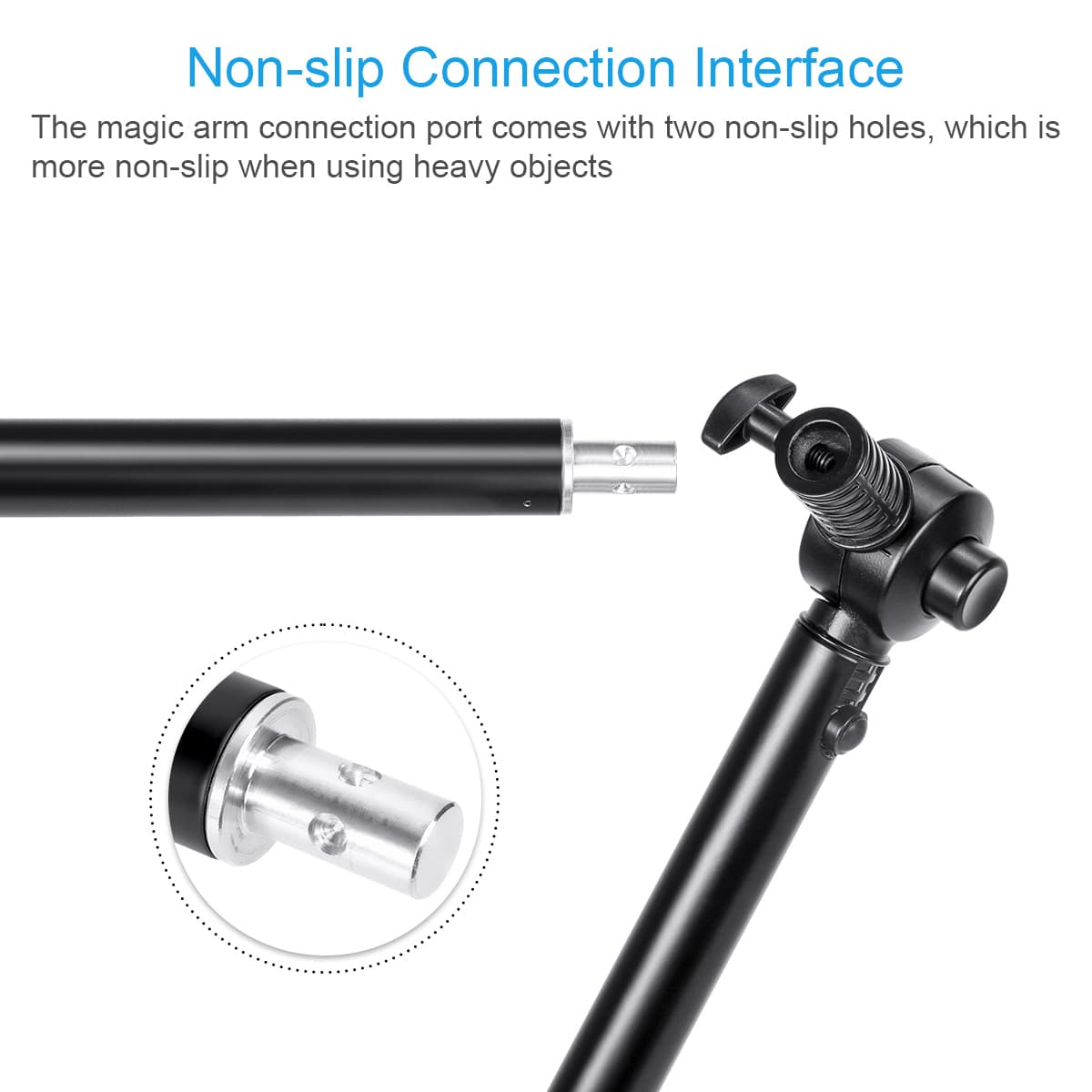 Fomito 270° Adjustable 10KG Magic Arm Extend Pole Clamp Holder Mounts Kit fit for Video Light
