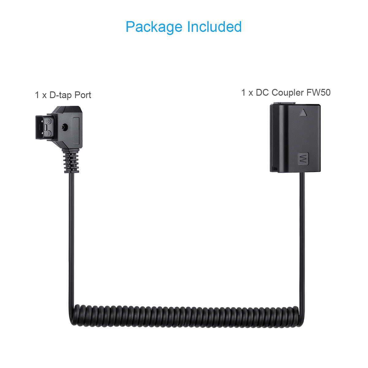 Fomito NP-FW50 D-Tap Port Power Adapter Replacement for Sony Battery Charger A7 A7R A7S A6500 A6400