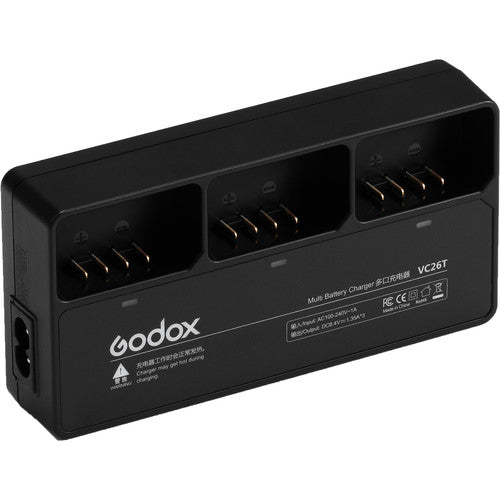 Presale! Godox VC26T Multi-Battery Charger for Three VB26 Batteries of V1