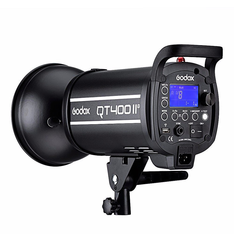 Godox QT400II M Studio Flash Light GN65 110V / 220V Built-in 2.4G Wirless X System 1/8000s High Speed Sync Flash Strobe Light