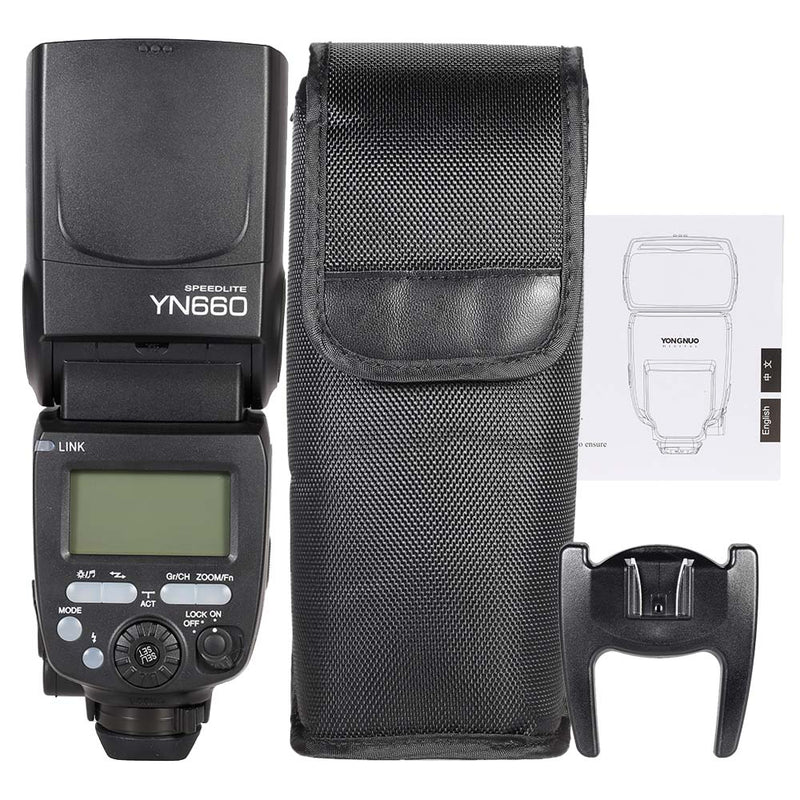 YONGNUO YN660 Flash Speedlite GN66 2.4G Wireless Radio Master Slave for Canon Nikon