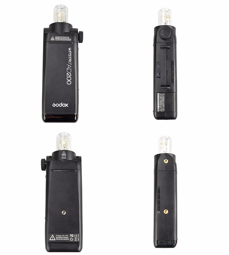 Godox AD200 TTL 2.4G HSS 1/8000s Pocket Flash Light Double Head 200Ws with 2900mAh Lithium Battery Strobe Flash