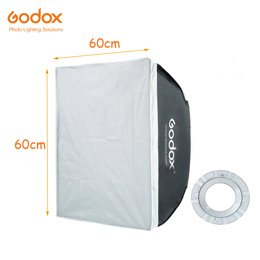 Godox SB-BW Softbox with Bowens Mount White Diffuser Portable Square Reflector for Flash