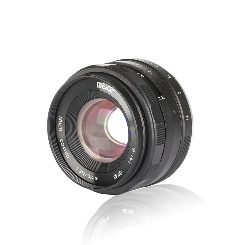 Meike MK-35mm F1.4 Standard-focal Fixed Focus Lens Fit for Canon/Nikon/Sony/Fuji/Olympus/Panasonic