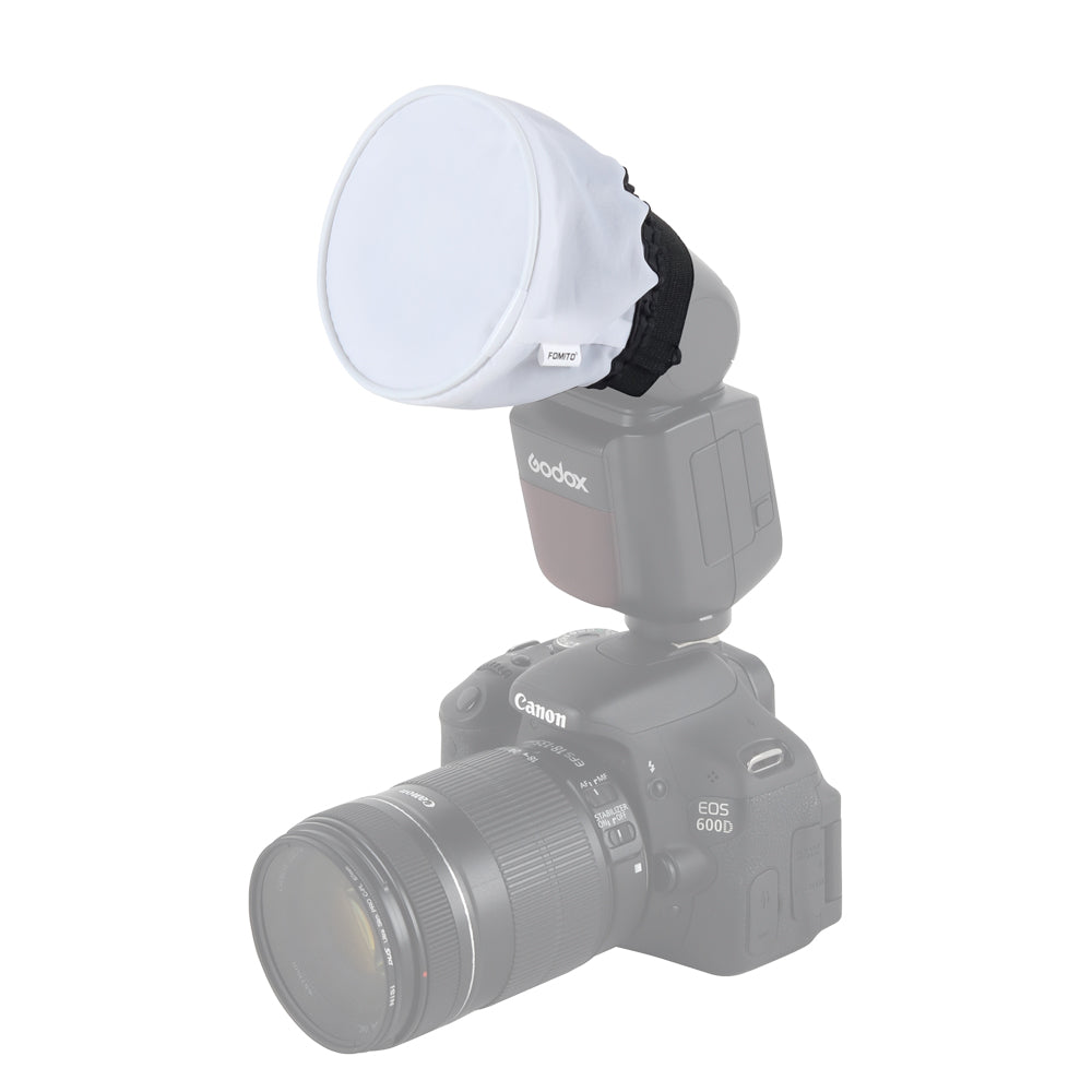 FOMITO Round Diffuser for Camera Flash Compatible Godox V1 AD200 V860II etc