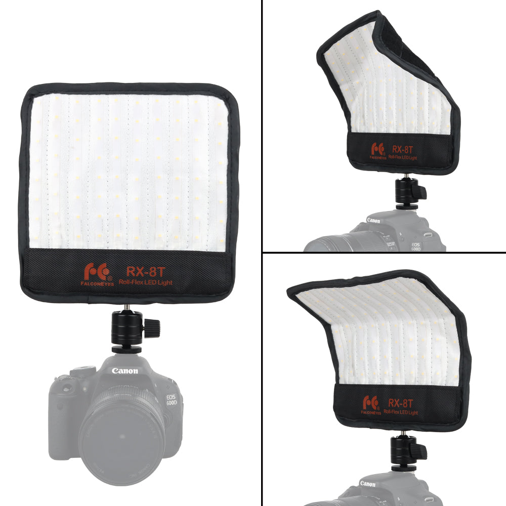 Falcon Eyes RX-8T Foldable Roll-Flex Flexible Cloth Waterproof 5600K LED Video Light