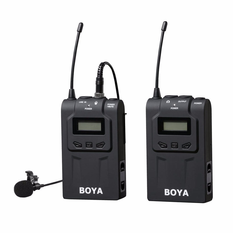 BOYA BY-WM6 Professional Wireless Microphone System 48 Channel Omni-directional Lavalier Microphone For DSLR Camcorders