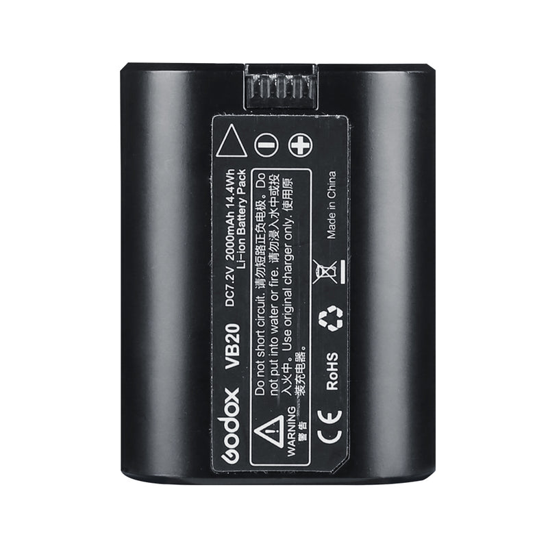 Godox VB20 7.2v 2000mAh Rechargeable Li-ion Battery for Godox Flash Light Speedlite V350S V350C V350N V350O V350F
