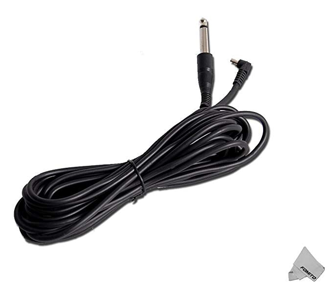 Fomito Flash Sync Cable 5m /15 feet - 6.35mm (1/4 inch) Male PC Studio Strobe Trigger Camera Lighting for Godox Neewer Nicefoto Jinbei Yongnuo
