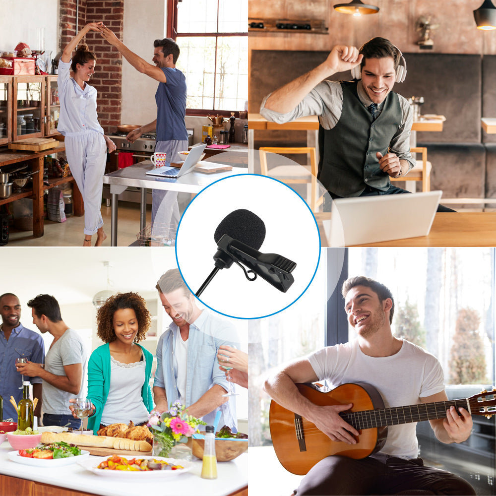 Fomito Micmov Professional Lavalier Lapel Microphone Omnidirectional Condenser Recording Mic