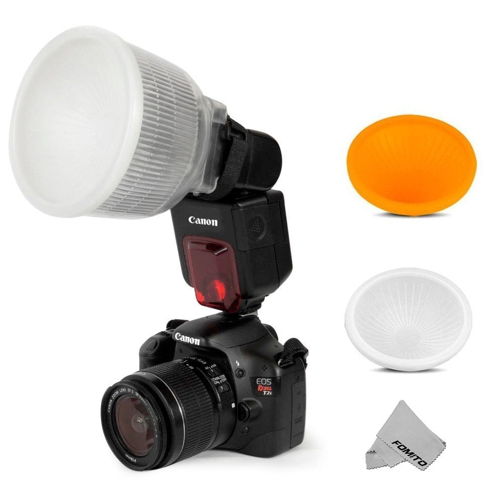 Fomito Universal Cloud Lambency Flash Diffuser + Cover White & Orange Set for Flash Speedlite - FOMITO.SHOP