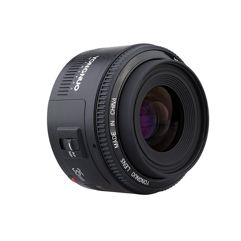 Yongnuo YN35mm F2 Lens 1:2 AF / MF Wide-Angle Fixed/Prime Auto Focus Lens For Canon EF Mount EOS Camera - FOMITO.SHOP