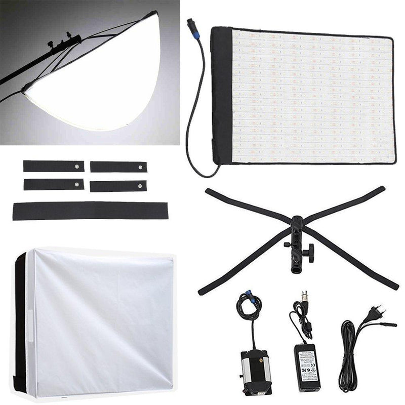 FalconEyes RX-18T Foldable Roll-Flex LED Light Kit 5600k + RX-18OB Extended Softbox Diffuser + RX-18SB Standard Diffusor - FOMITO.SHOP