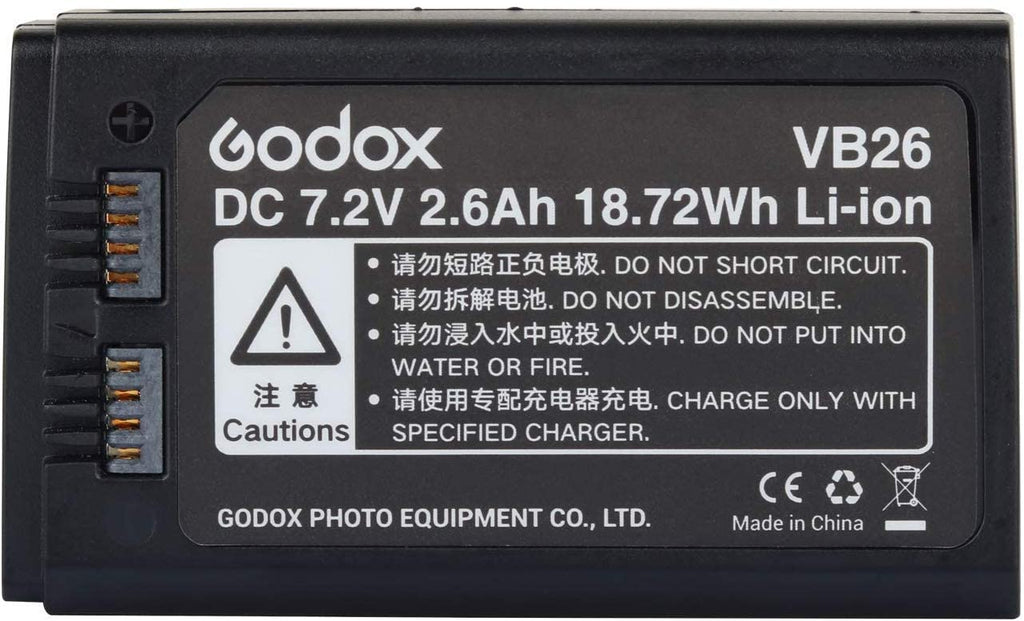 Godox VB26 Panasonic Rechargable Li-ion Battery Pack for V1 Series Flash With Indicator Light