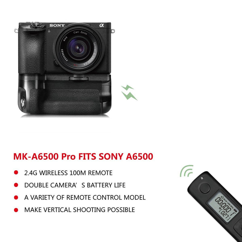 Meike MK-A6500 Pro Battery Grip Built-in 2.4GHZ for Snoy A6500 - FOMITO.SHOP