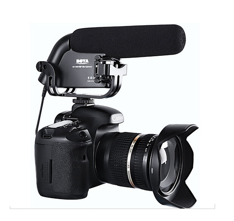 BOYA BY-VM190P Super-Cardioid Microphone 3.5 Output Plug Studio recording quality for Canon Nikon Pentax DSLR Camera Camcorder