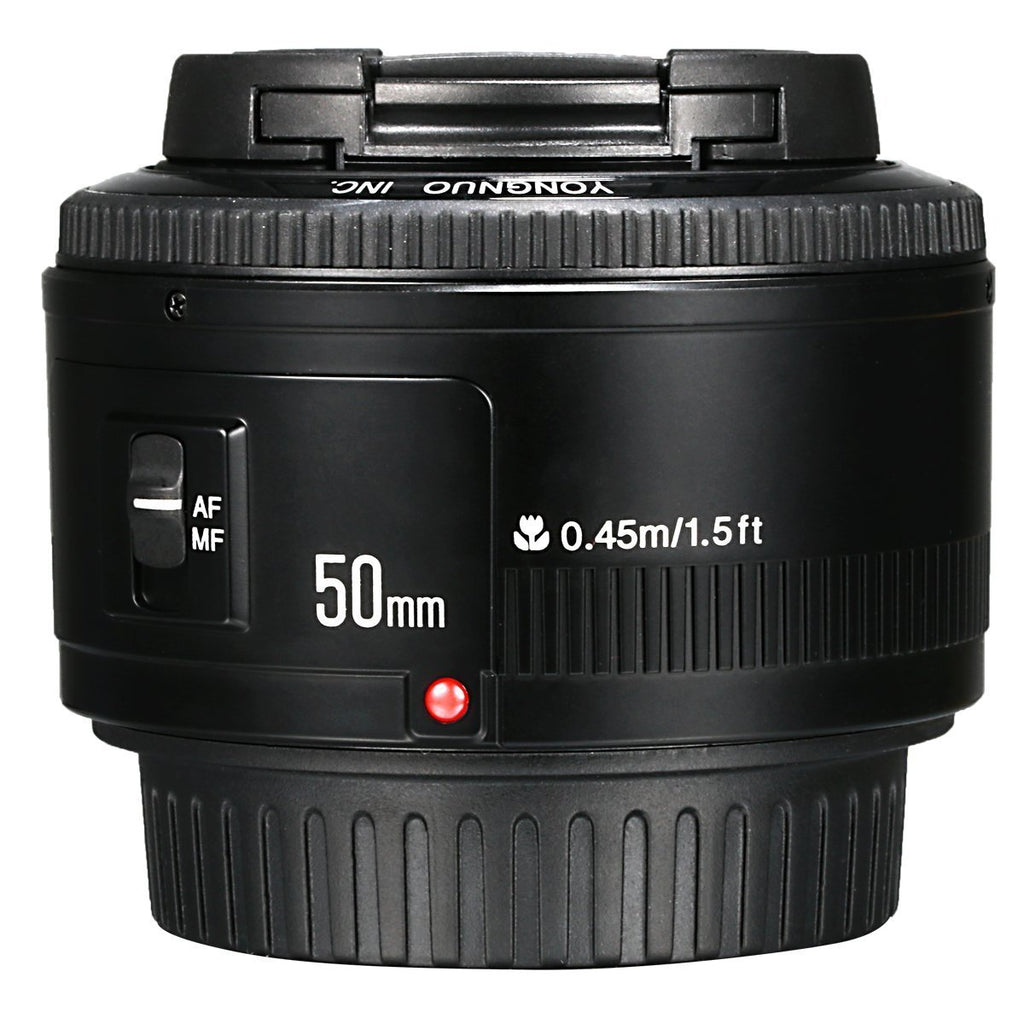 Yongnuo YN 50mm F/1.8 AF/MF Large Aperture Auto Focus Lens for Canon EF Mount EOS Camera - FOMITO.SHOP