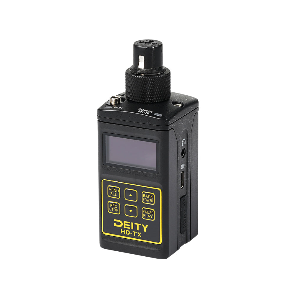 Deity HD-TX Recorder Microphone Live Audio Monitoring Low Inherent Self-Noise with Holster