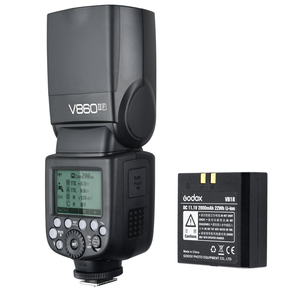 Godox V860IIF 2.4G  TTL HSS 1/8000s Li-on Battery Camera Flash for fuji camera - FOMITO.SHOP