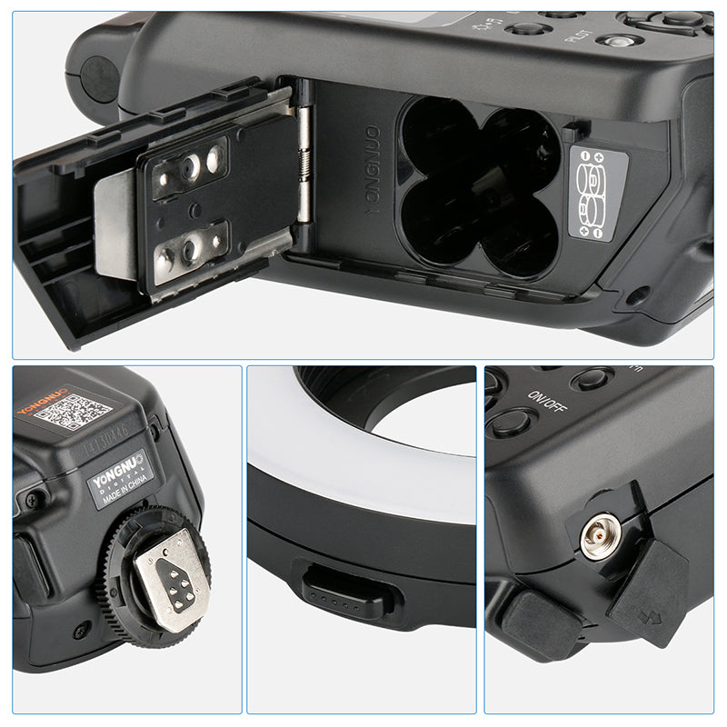 Yongnuo YN24EX E TTL Twin Lite Macro Flash Speedlite for Canon Cameras with Dual 2pcs Flash Head + 4pcs Adapter Rings