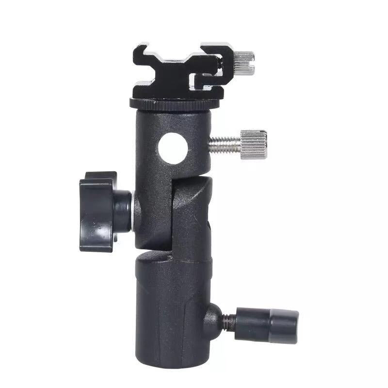 Fomito Metal E-type Flash Holder Universal Hot Shoe Bracket Tripod for Reflective Umbrella