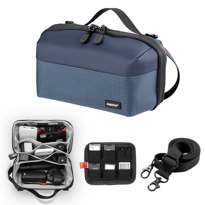 FOMITO Accordion EDC Tech Organizer Pouch - Versatile Camera Accessories Sling & Storage Bag for DJI Pocket 3, Microphones & Cables