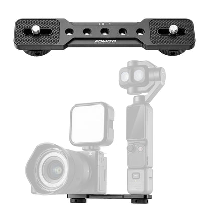FOMITO LX-1 Dual Camera Mount Extension Bar for Vlog & Live Stream