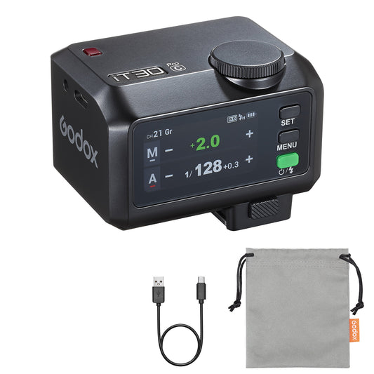 Godox iT30 Pro C N S F O Mini Flash for Camera, TTL Auto-Exposure, HSS 1/8000 Seconds, 2.4G Wireless Xsystem, 2.8" Full-Color Touchscreen