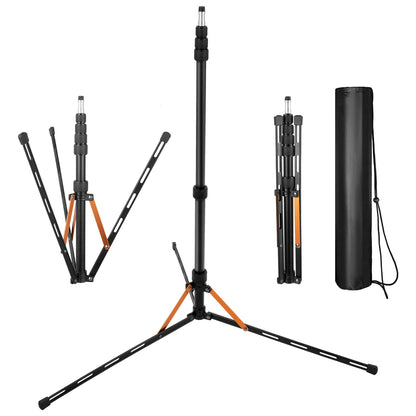 FOMITO Ultra-Flat Portable Light Stand 70"/86.6" Adjustable Aluminum Photography Tripod Stand for DJI Pocket 3, Cameras, Ring Light & Projectors (Model: FMT-DJ-F220)