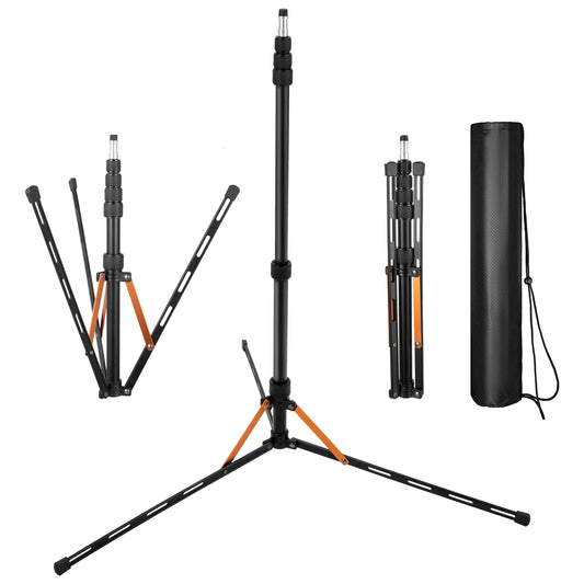 FOMITO Ultra-Flat Portable Light Stand 70"/86.6" Adjustable Aluminum Photography Tripod Stand for DJI Pocket 3, Cameras, Ring Light & Projectors (Model: FMT-DJ-F220)