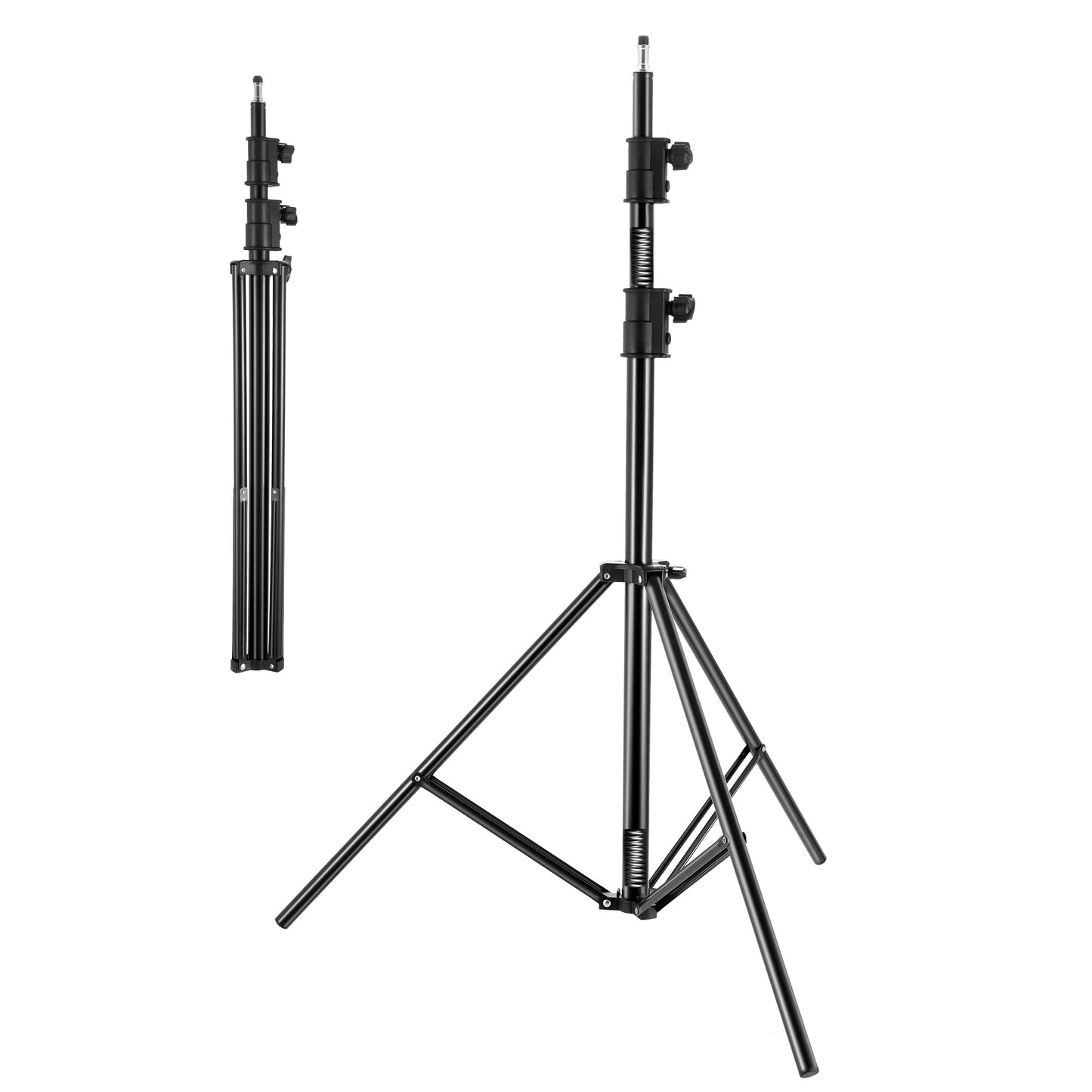 FOMITO 110" / 2.8M Air-Cushioned Heavy Duty Light Stand, Professional Aluminum Studio Photography Tripod with 1/4" Screw, Max Load 17.6 lbs/8kg for Softbox, Strobe Light & Video Lights (Model FMT-DJ-QD280)