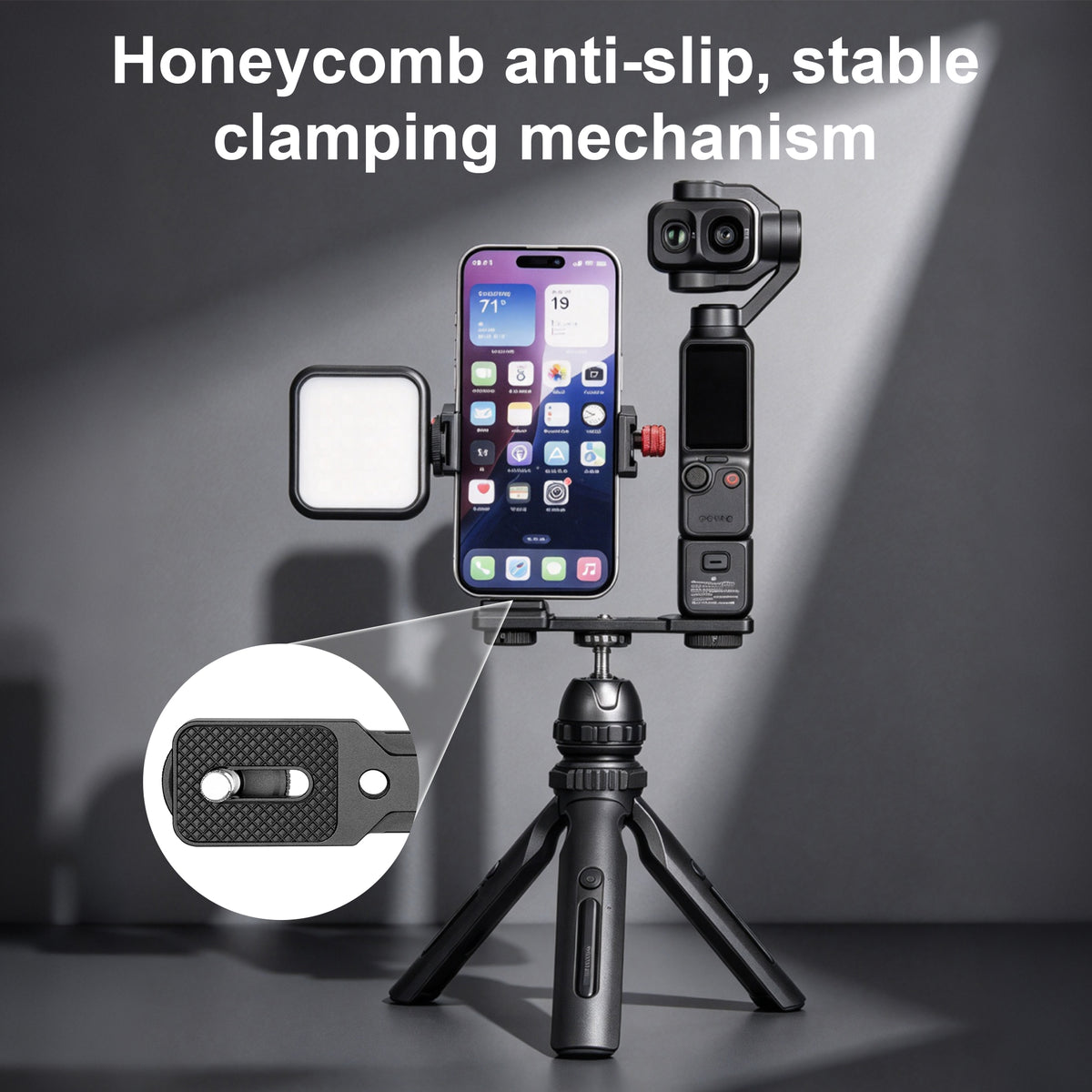 FOMITO LX-1 Dual Camera Mount Extension Bar for Vlog & Live Stream
