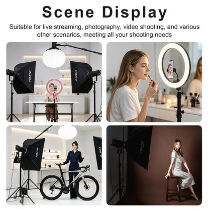 FOMITO 110" / 2.8M Air-Cushioned Heavy Duty Light Stand, Professional Aluminum Studio Photography Tripod with 1/4" Screw, Max Load 17.6 lbs/8kg for Softbox, Strobe Light & Video Lights (Model FMT-DJ-QD280)