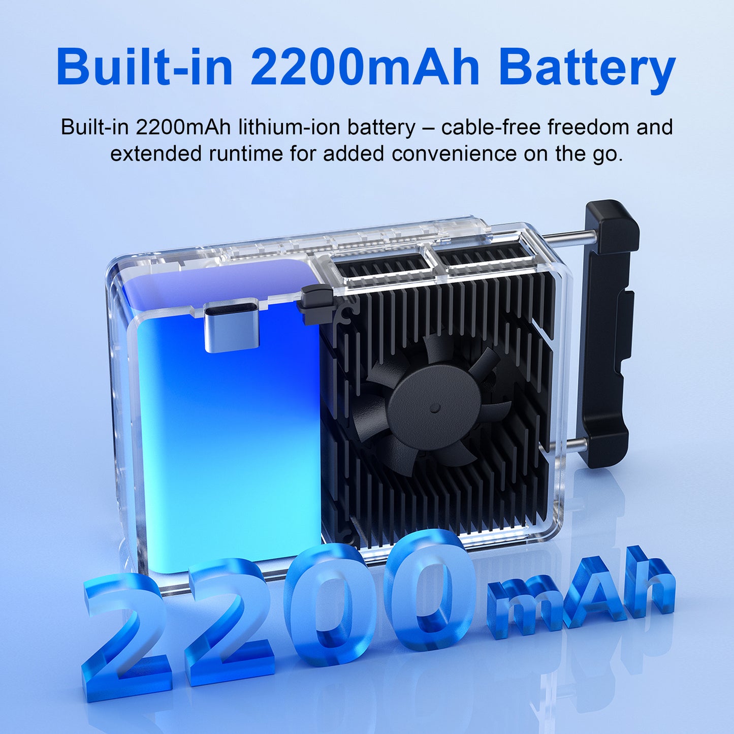 Fomito FS-08 Semiconductor Camera Cooler with Temperature Display & 2200mAh Battery - Instant Cooling Fan System for Sony, Canon, Fujifilm, Nikon Vloggers & Filmmakers