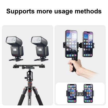 FOMITO LX-1 Dual Camera Mount Extension Bar for Vlog & Live Stream