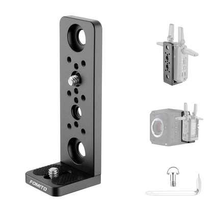 Fomito L6 Multi-Functional L-Bracket Extension Mounting Plate with V-Mount Support