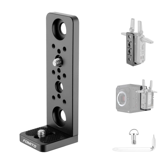 Fomito L6 Multi-Functional L-Bracket Extension Mounting Plate with V-Mount Support