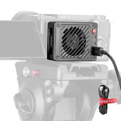 FOMITO FS-A1 Dual Camera Cooling Fan, Low Noise Heat Dissipation for DSLR Mirrorless Camcorder, Ideal for Live Streaming & Video Recording